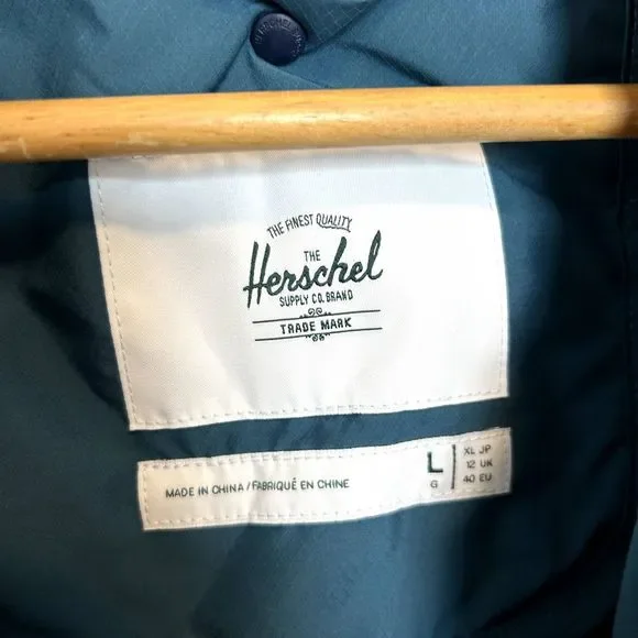 Herschel Voyage Coach Jacket Windbreaker Jacket Large Long Sleeve Snap - Picture 5 of 16